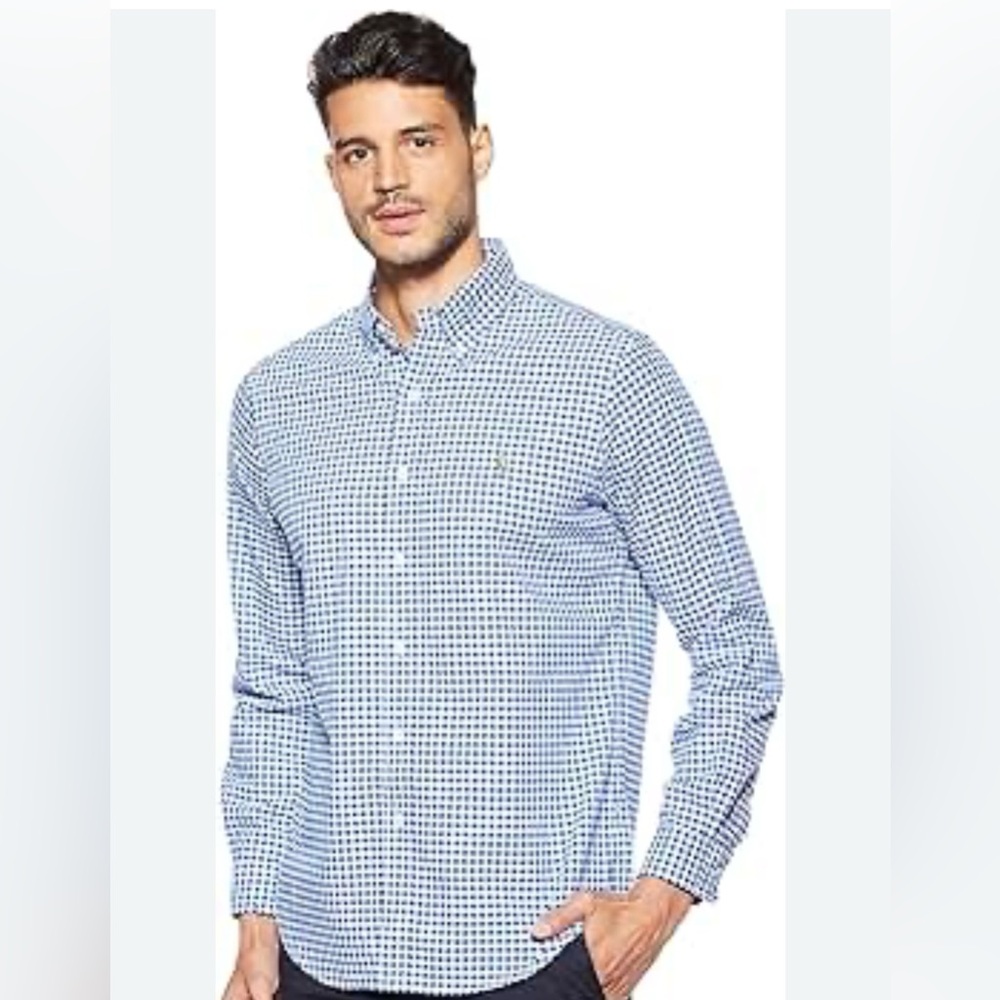 Tommy Hilfiger men’s size 18 (34-35) regular fit long sleeve button-down shirt